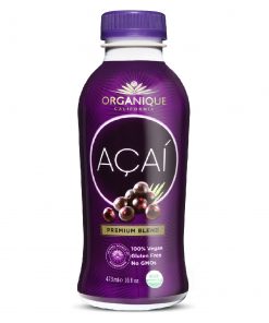 Buy Organiqe Acai Berry Juice 16oz for delivery in the US & Canada. All Natural. USDA Organic. Vegan. Gluten-Free. Non-GMO. Preservative Free.