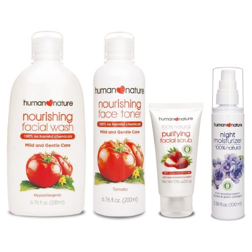 Buy Human Nature Nourishing Facial Bundle with gentle nourishment for normal to sensitive skin without the sting. Ships to US and Canada via CarloPacific.com