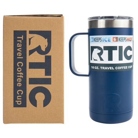 RTIC 16oz Coffee Cup, Stainless Steel & Vacuum Insulated, Multiple Sizes  & Colors (Freedom Blue, Matte), Size: 16oz