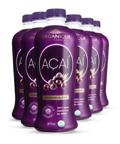 Buy Organiqe Acai Premium Blend 32oz 6 Packs for delivery in the US & Canada. All Natural. USDA Organic. Vegan. Gluten-Free. Non-GMO. Preservative Free.