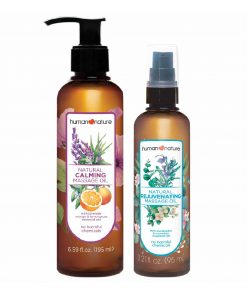 Buy Human Nature Massage Oil, a non-greasy, skin-nourishing, calming and rejuvinating sunflower oil. Ships to US and Canada via CarloPacific.com