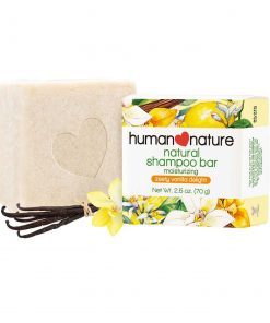 Buy Human Nature Shampoo Bar in Zesty Vanilla scent, our solid solution to healthy hair and a healthier planet. Ships to US and Canada via CarloPacific.com