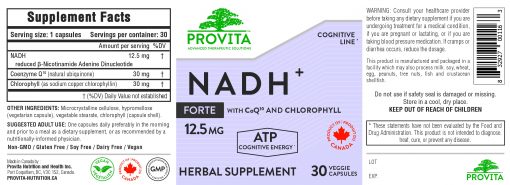 Increase your energy production (ATP) at the cellular level and support your cognitive health with Provita NADH+. Ships to US and Canada.