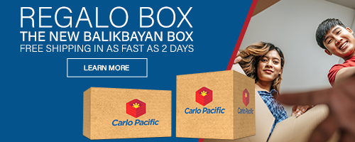 Need to buy anything from the U.S.? Sit back, chat with us and we'll shop for you through Carlo Pacific, Sagot Ka Namin!Introducing the new balikbayan box, Regalo Box by CarloPacific.com. Free shipping to the Philippines in as fast as 2 days!