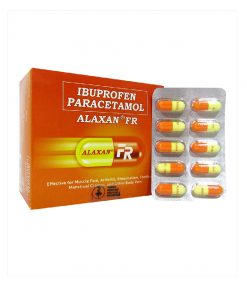 Shop Alaxan FR Ibuprofen + Paracetamol 200mg/325mg capsules for body and muscle pain from Mercury Drug. Ships to US & Canada via CarloPacific.com.
