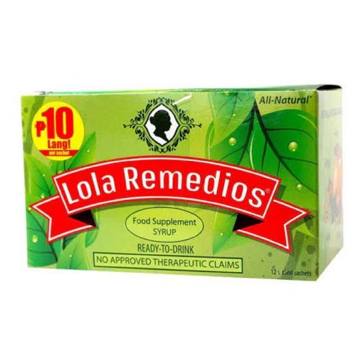 Shop all-natural Lola Remedios Food Supplement Syrup for body pain, sore throat, clogged nose, cough and colds. Ships to US & Canada via CarloPacific.com.