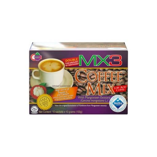 Buy MX3 Mangosteen Coffee Mix that helps balance free radicals and amino acids essential to human metabolism. Ships to US & Canada via CarloPacific.com.