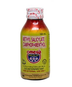 Buy Omega Pain Killer Liniment that gives instant, long lasting relief from body tension, fatigue, and muscle pain. Ships to US & Canada via CarloPacific.com.